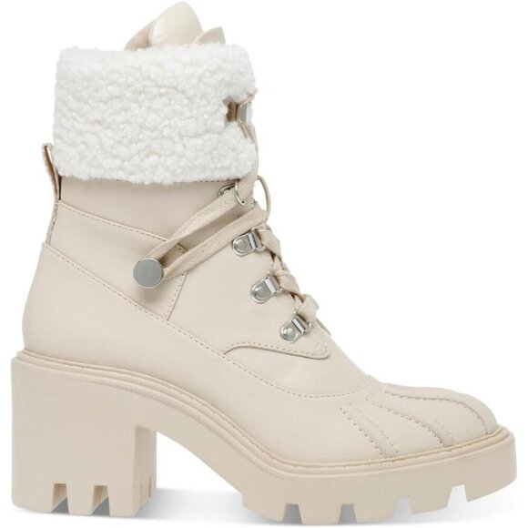 ✨ Steve Madden Snow Boots Women Cream Northern Hiking Ankle Style Comfort Boots - Picture 2 of 3